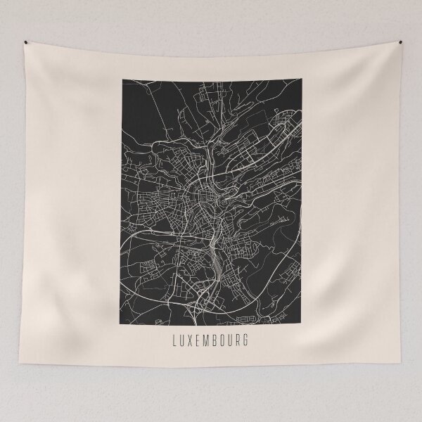 Item preview, Luxembourg City Street Map Dark designed and sold by Teecha.