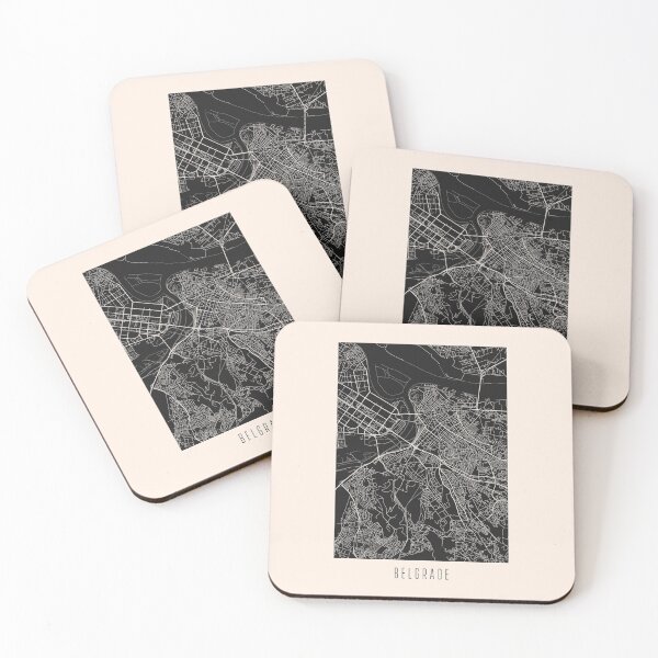 Item preview, Belgrade City Street Map Dark designed and sold by Teecha.