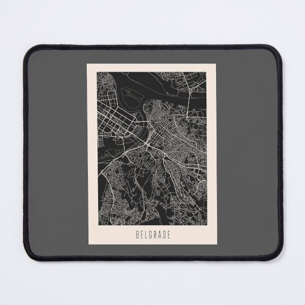Item preview, Belgrade City Street Map Dark designed and sold by Teecha.