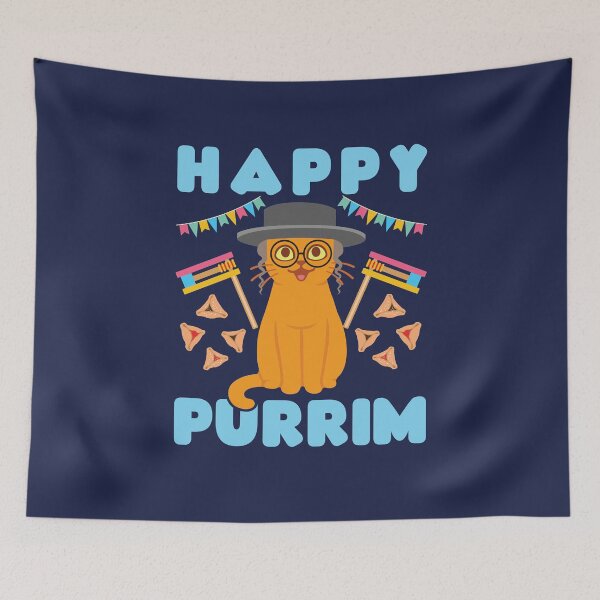 Item preview, Happy Purim Cat Jewish Holiday Hamantash designed and sold by jaygo.