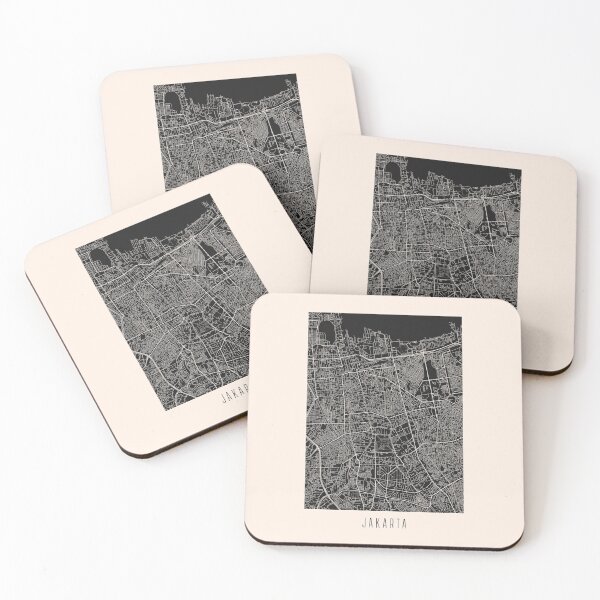 Item preview, Jakarta City Street Map Dark designed and sold by Teecha.