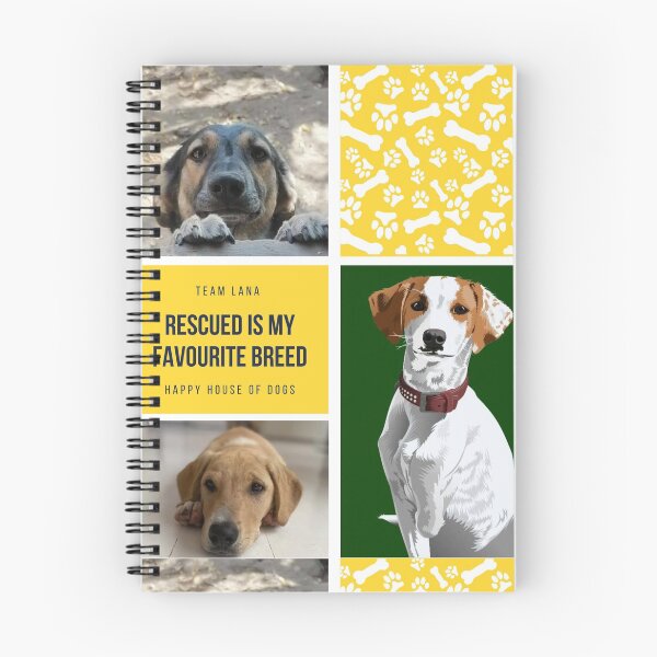 Item preview, Team Lana Rescued is my Favourite Breed. Yellow photo collage designed and sold by TeamLanaDogs.