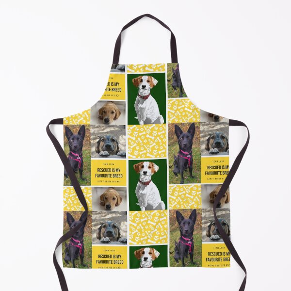 Item preview, Team Lana Rescued is my Favourite Breed. Yellow photo collage designed and sold by TeamLanaDogs.