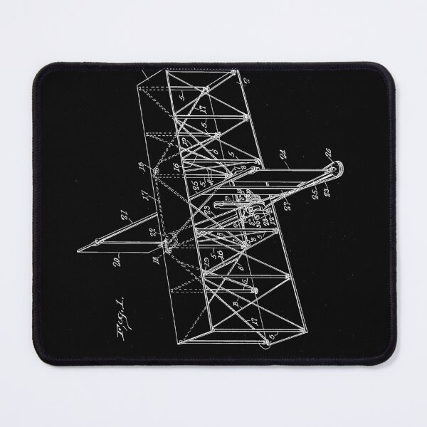 Item preview, Flying Machine - Technical Blueprint Drawing of a Patent Submission by Orville and Wilbur Wright (the Wright brothers) filed on Feb 17, 1908. designed and sold by Rhu Creations.