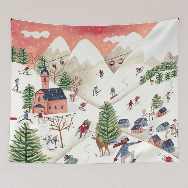 Item preview, Alpine skiing winter landscape designed and sold by Caroline Bonne Müller.