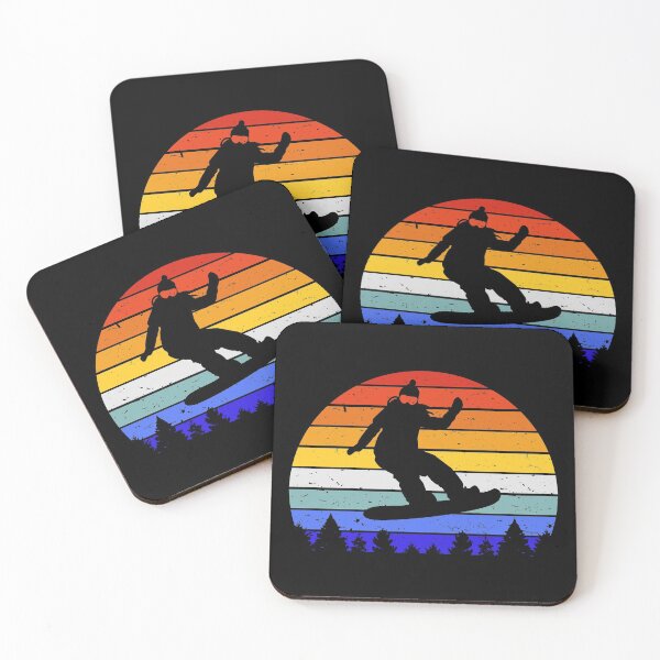Item preview, Vintage Retro Snowboarder Sunset Snowboard IV designed and sold by Lemon Pepper.
