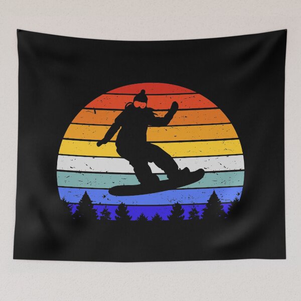 Item preview, Vintage Retro Snowboarder Sunset Snowboard IV designed and sold by Lemon Pepper.