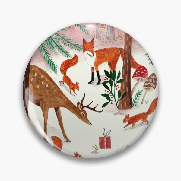Item preview, Whimsical woodland animals forest in the snow designed and sold by Caroline Bonne Müller.