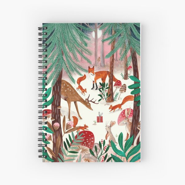 Item preview, Whimsical woodland animals forest in the snow designed and sold by Caroline Bonne Müller.