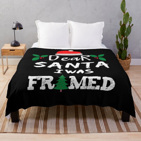 Item preview, Dear Santa I Was Framed Funny Christmas Tee For Women Man designed and sold by illustrapho.