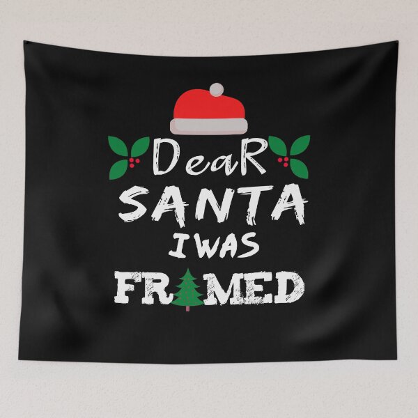 Item preview, Dear Santa I Was Framed Funny Christmas Tee For Women Man designed and sold by illustrapho.
