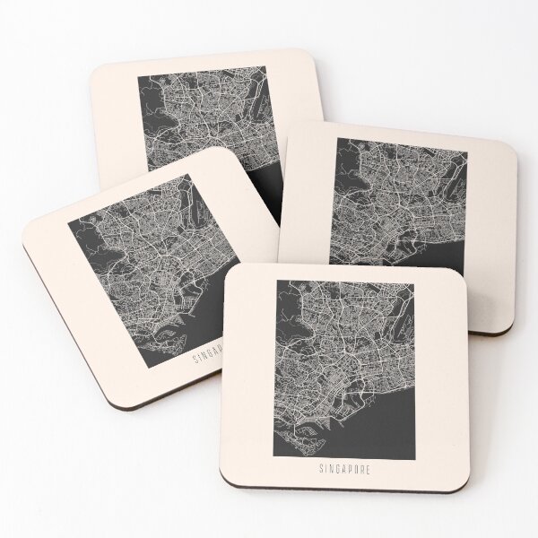 Item preview, Singapore City Street Map Dark designed and sold by Teecha.
