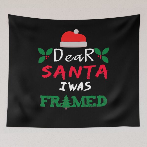Item preview, Dear Santa I Was Framed Funny Christmas Tee For Women Man designed and sold by illustrapho.