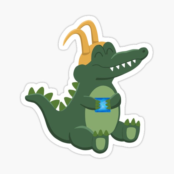 Cute Alligator Loki Sticker