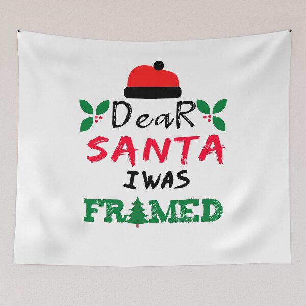 Item preview, Dear Santa I Was Framed Funny Christmas Tee For Women Man designed and sold by illustrapho.