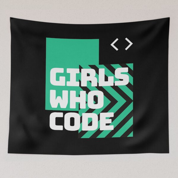 Item preview, Girls who code | Girls who love coding  designed and sold by Giovanni's  Brown Quotes.