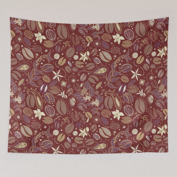 Item preview, Coffee Pattern, Coffee Corn Pattern, Coffee Bean Pattern Nature tree, art line branch, leaves, Bean, Grain. designed and sold by graphic-genie.