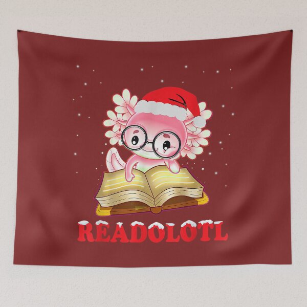 Item preview, Xmas Readolotl Funny Bookworm Book Reading Amphibian  designed and sold by KimberDeer.