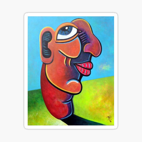 Happy Face (sans cranium) Sticker