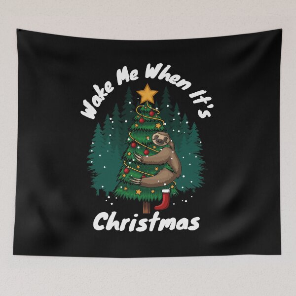 Item preview, Lazy Sloth Xmas Tree - Wake Me When It's Christmas designed and sold by jonrdesign.