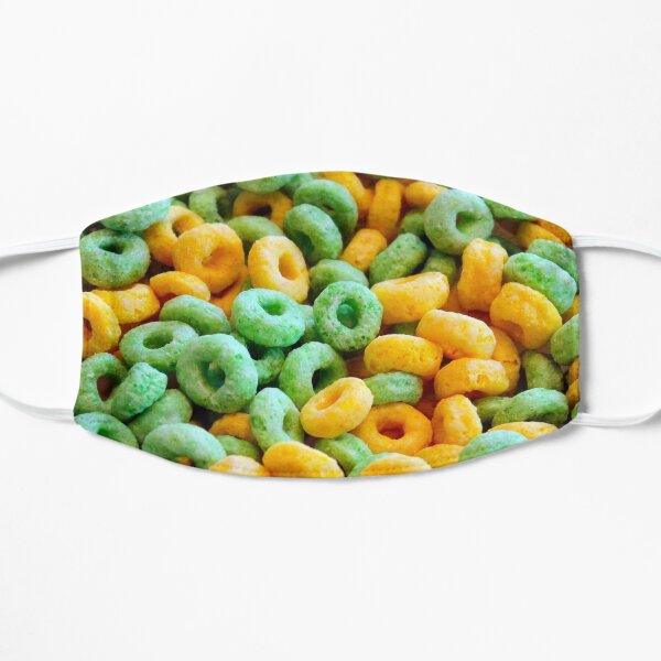 Breakfast Loops - Yellow and Green Flat Mask