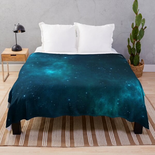 Item preview, Blue and Teal Galaxy Twinkle Stars, Moon and Clouds designed and sold by jessicaleah15.