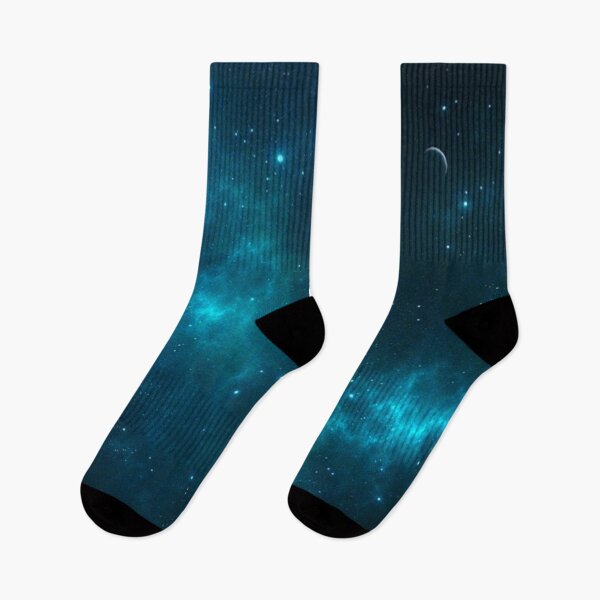 Item preview, Blue and Teal Galaxy Twinkle Stars, Moon and Clouds designed and sold by jessicaleah15.