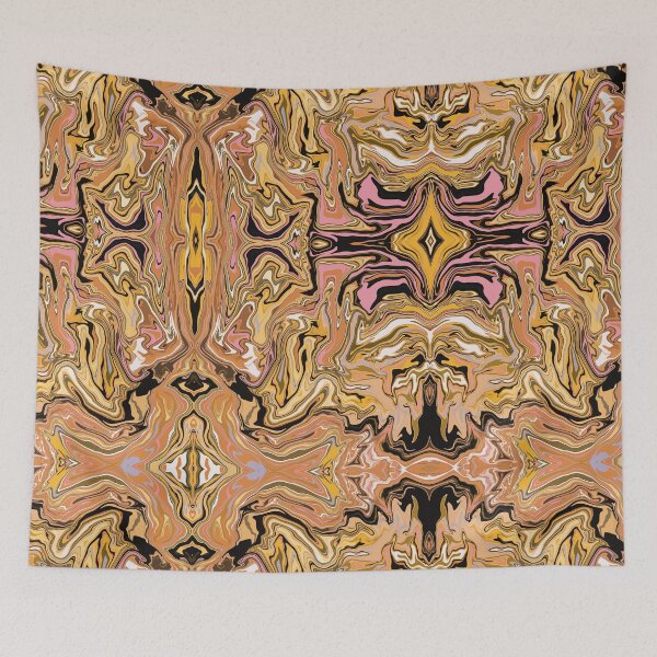 Item preview, Rorschach kurkuma | liquid pour | marble art designed and sold by Amanda Ozga.