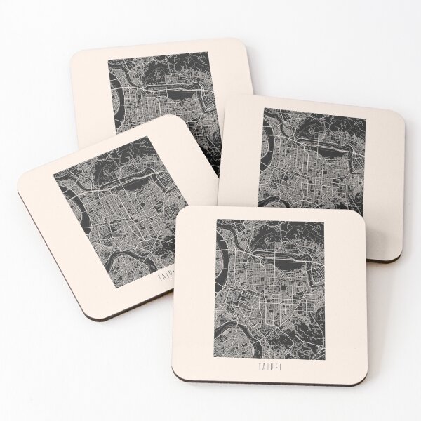 Item preview, Taipei City Street Map Dark designed and sold by Teecha.