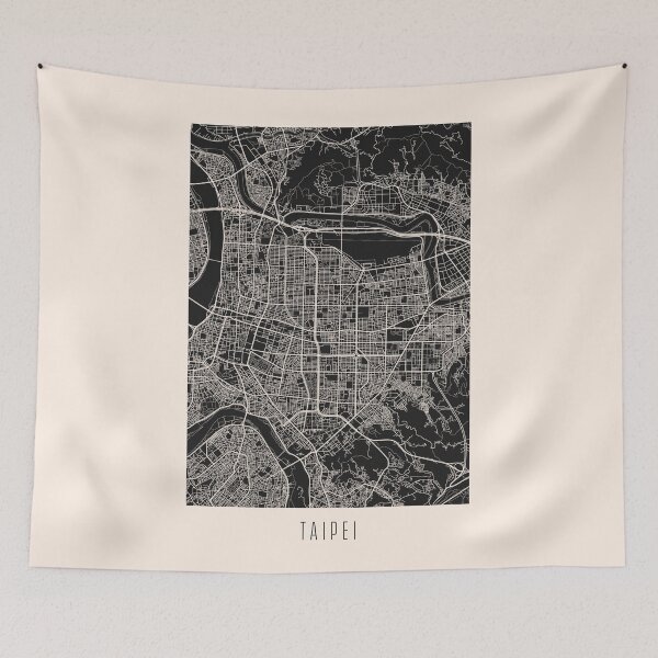 Item preview, Taipei City Street Map Dark designed and sold by Teecha.