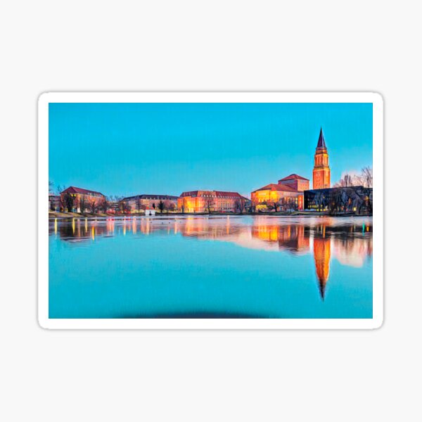 "Kiel Skyline" Sticker for Sale by Sofia-Draws | Redbubble