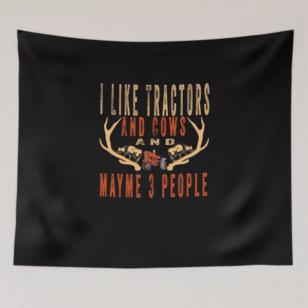 Item preview, I Like Tractors And Cows And Maybe 3 People, Funny Farmer Cows And Tractors Lovers designed and sold by boyastore.