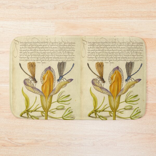 Item preview, Naturalist Manuscript: Insects, Flower, and Calligraphy Illumination by Joris Hoefnagel designed and sold by Naturalist Prints.