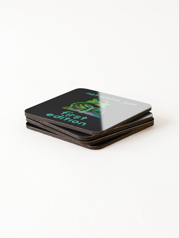 Thumbnail 4 of 5, Coasters (Set of 4), Not weird just first edition bookworm designed and sold by DesignsofNote.