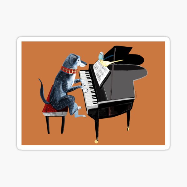 Piano lesson with Angel Cards and Stickers Sticker