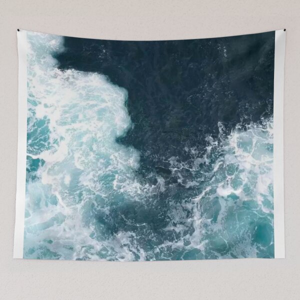 Item preview, Pastel Blue Ocean Beach Drone Shot designed and sold by jessicaleah15.