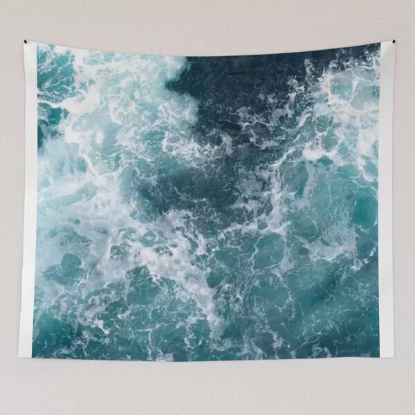 Item preview, Pastel Blue Ocean Beach Drone Shot designed and sold by jessicaleah15.