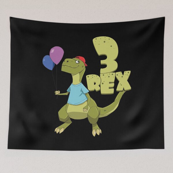 Item preview, Kids Three Rex T-Rex Birthday 3 Year Old Girl Boy Kids graphic designed and sold by theodoros20.