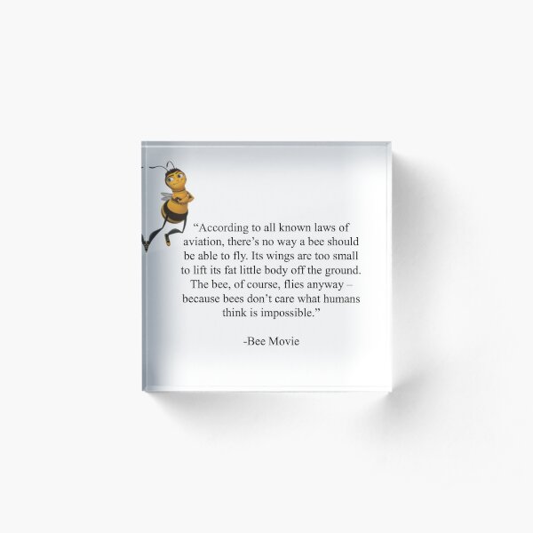 Bee Movie Acrylic Block