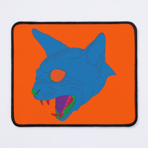 Item preview, Sphynx cat with orange eyes and blue skin designed and sold by Clown-Snail.