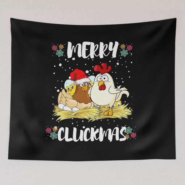 Item preview, merry cluckmas funny christmas chicken pajama designed and sold by CatDogBFF.