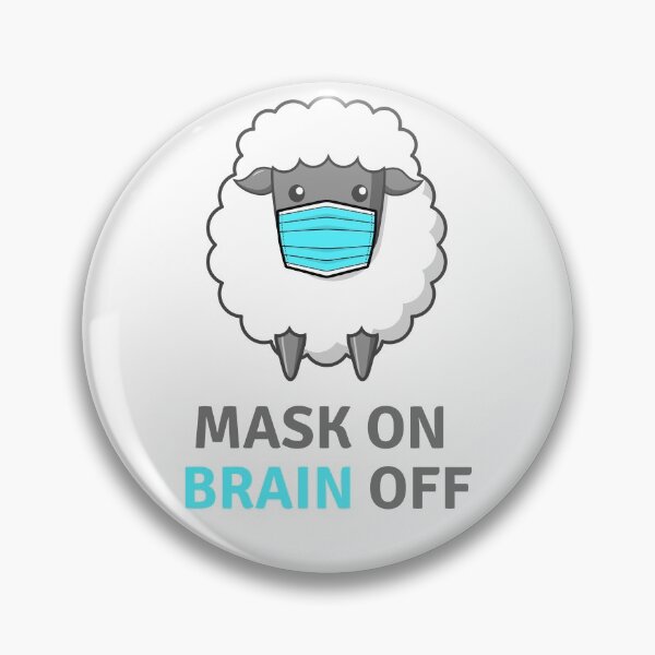 Item preview, Mask on brain off masked sheep designed and sold by PlantDemia.