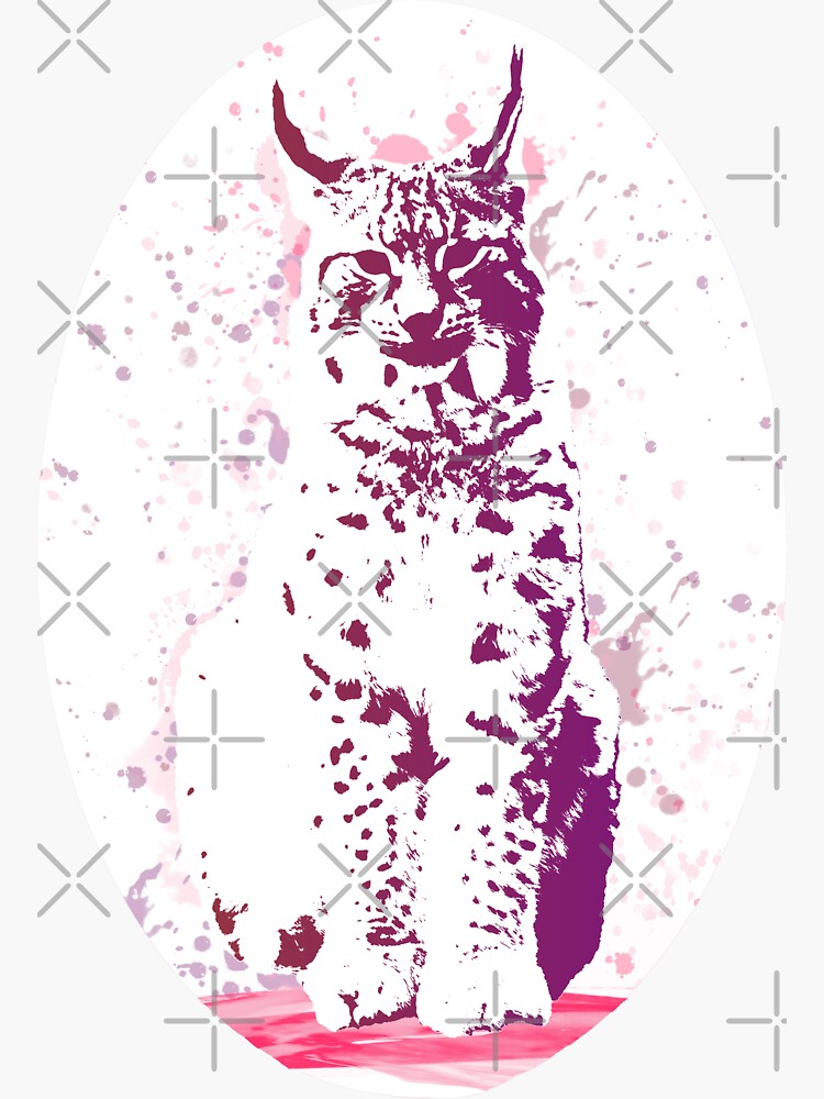 Thumbnail 3 of 3, Sticker, The Lynx – A Face of Wisdom designed and sold by SiobhanFraser.