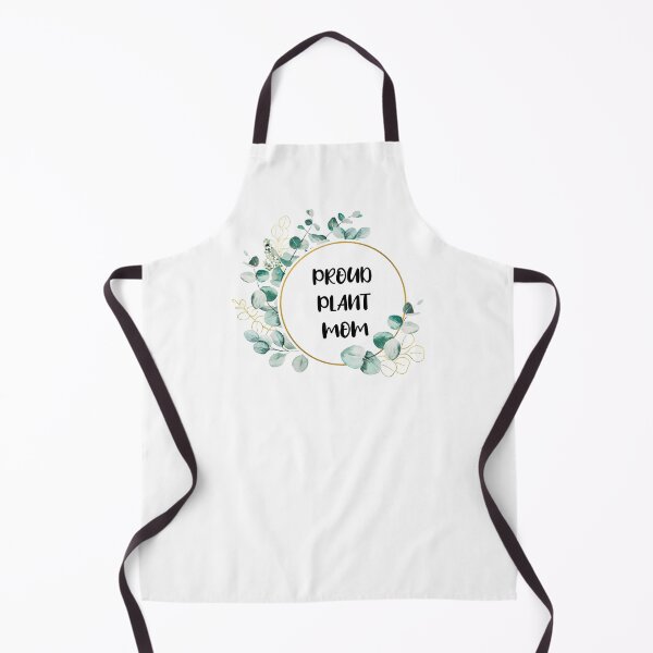 Item preview, Proud plant mom aesthetic black typography with winter green leaves detail designed and sold by Deegital18.
