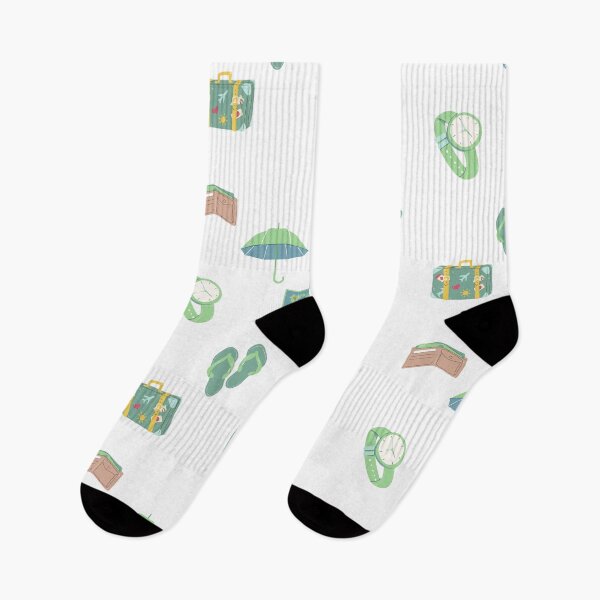 Item preview, funny socks travel pack green designed and sold by Dodo's Products.