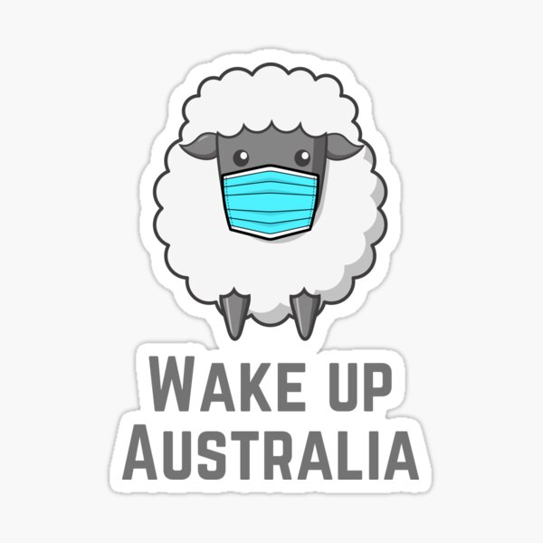 Item preview, Réveillez-vous les moutons masqués d'Australie designed and sold by PlantDemia.