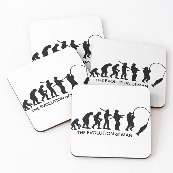 Item preview, Evolution of Fishing Born to go fishing Forced to work Fisherman Stick Figure Bones I love Fishing Art Design Happy Apparel Essential Inspiration Joy Mood Funny designed and sold by DesignByHeartUK.