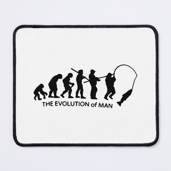 Item preview, Evolution of Fishing Born to go fishing Forced to work Fisherman Stick Figure Bones I love Fishing Art Design Happy Apparel Essential Inspiration Joy Mood Funny designed and sold by DesignByHeartUK.