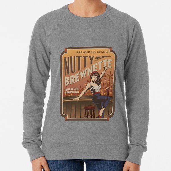 The Nutty Brewnette, American Brown Ale Lightweight Sweatshirt