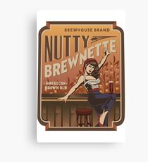 The Nutty Brewnette, American Brown Ale Canvas Print